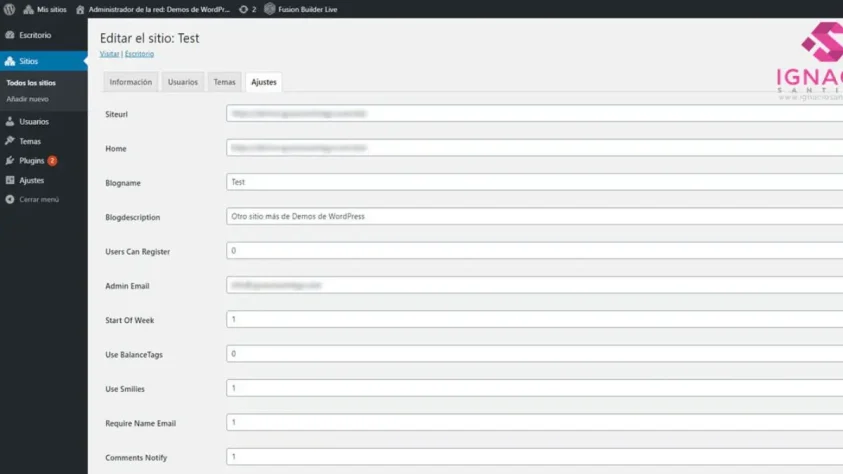 como instalar activar wordpress multisite 18