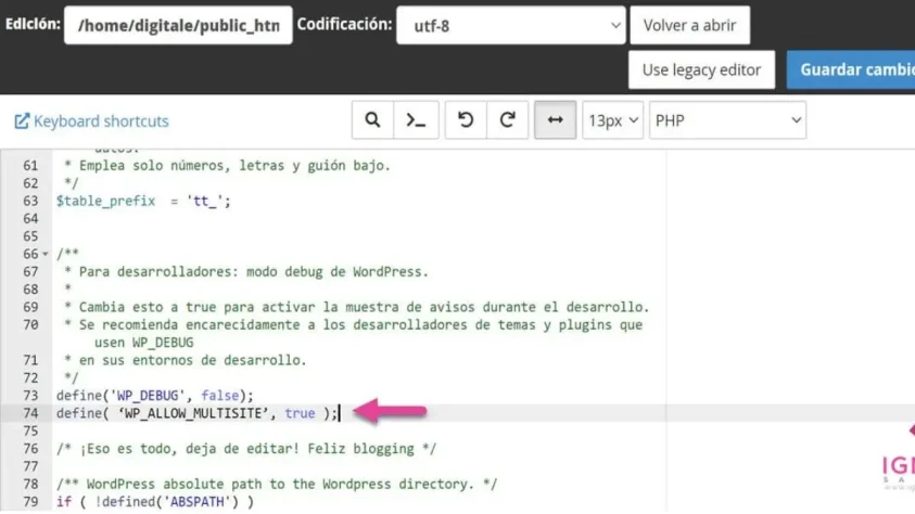 como instalar activar wordpress multisite 3