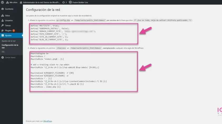 como instalar activar wordpress multisite 4