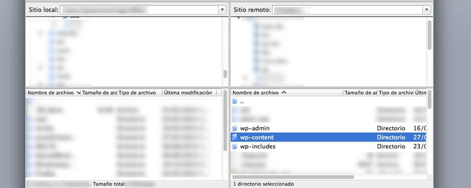 como actualizar wordpress subida archivos