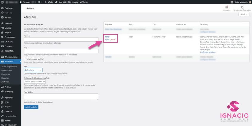 como añadir selector color imagen variaciones productos woocommerce ytih woocommerce color and label variations premium editar atributo