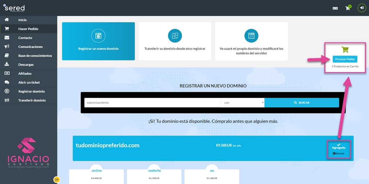 como contratar hosting web barato sered dominio web