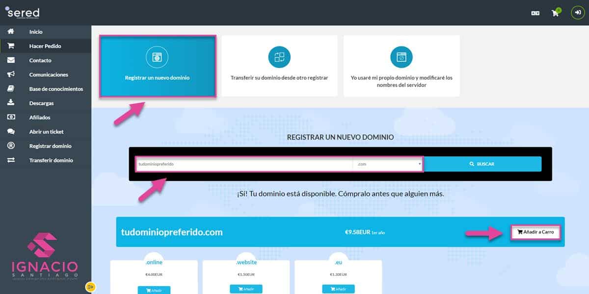como contratar hosting web barato sered dominio web