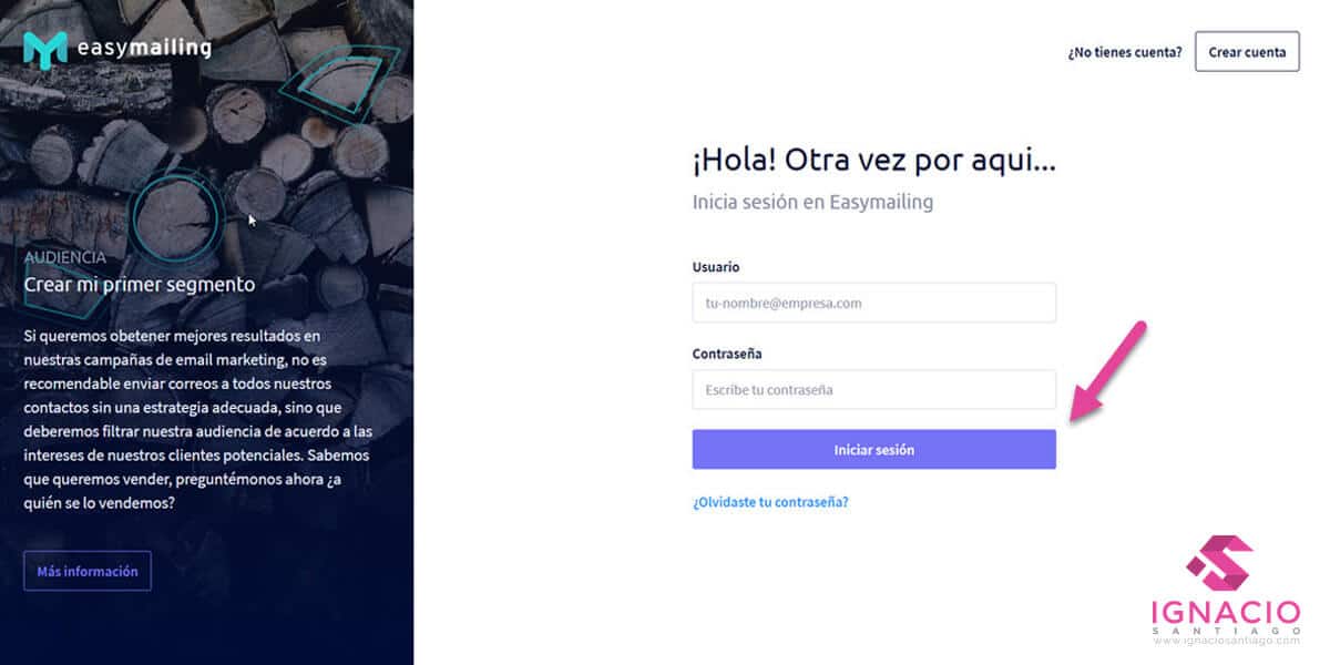 como crear cuenta gratis easymaling email marketing