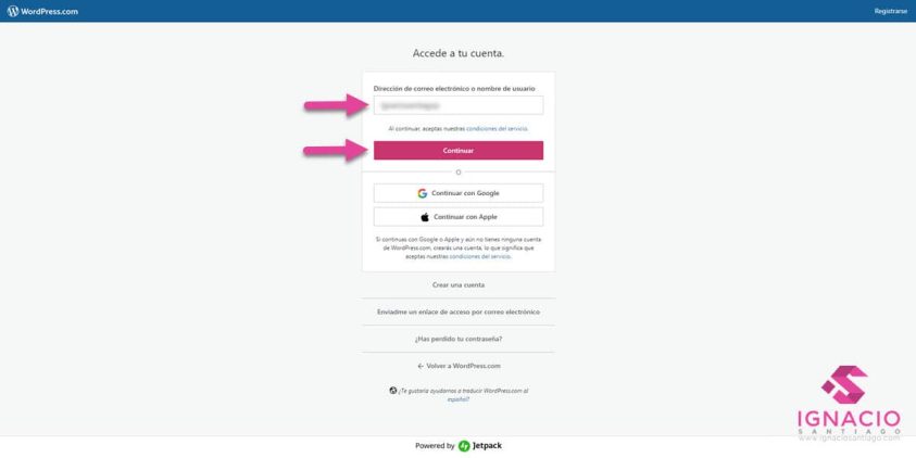 como iniciar sesion wordpress com acceso administrador 2