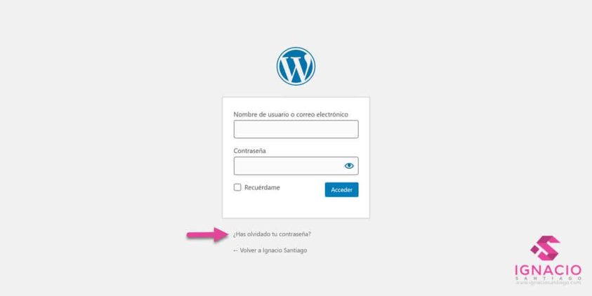 como recuperar contrasena acceso administrador wordpress