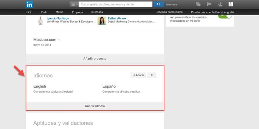 guia como mejorar perfil linkedin idiomas