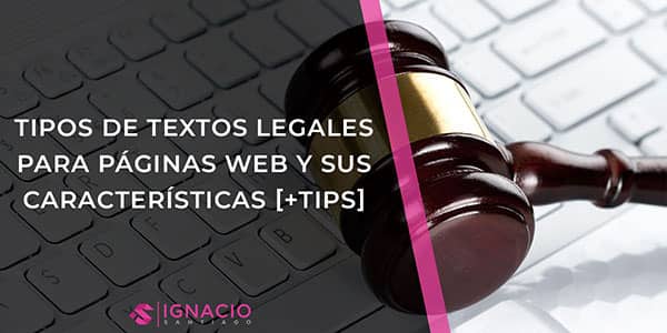 tipos de textos legales paginas web tiendas online