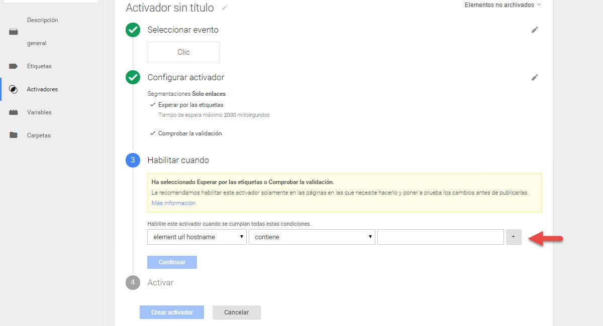 tutorial google tag manager activadores