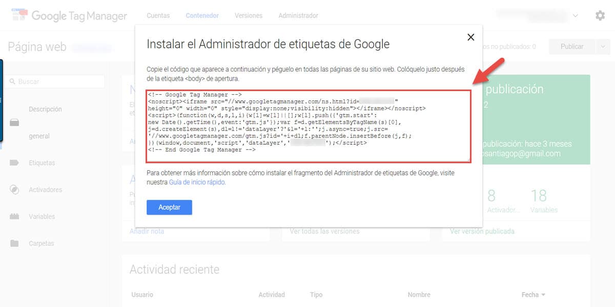 tutorial gratis google tag manager contenedor