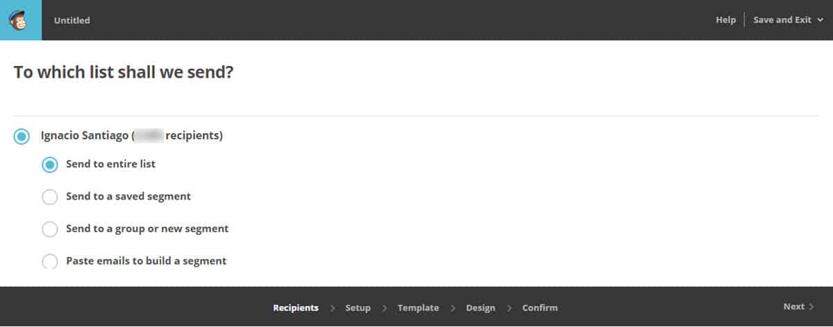 tutorial mailchimp crear campaña listas envio