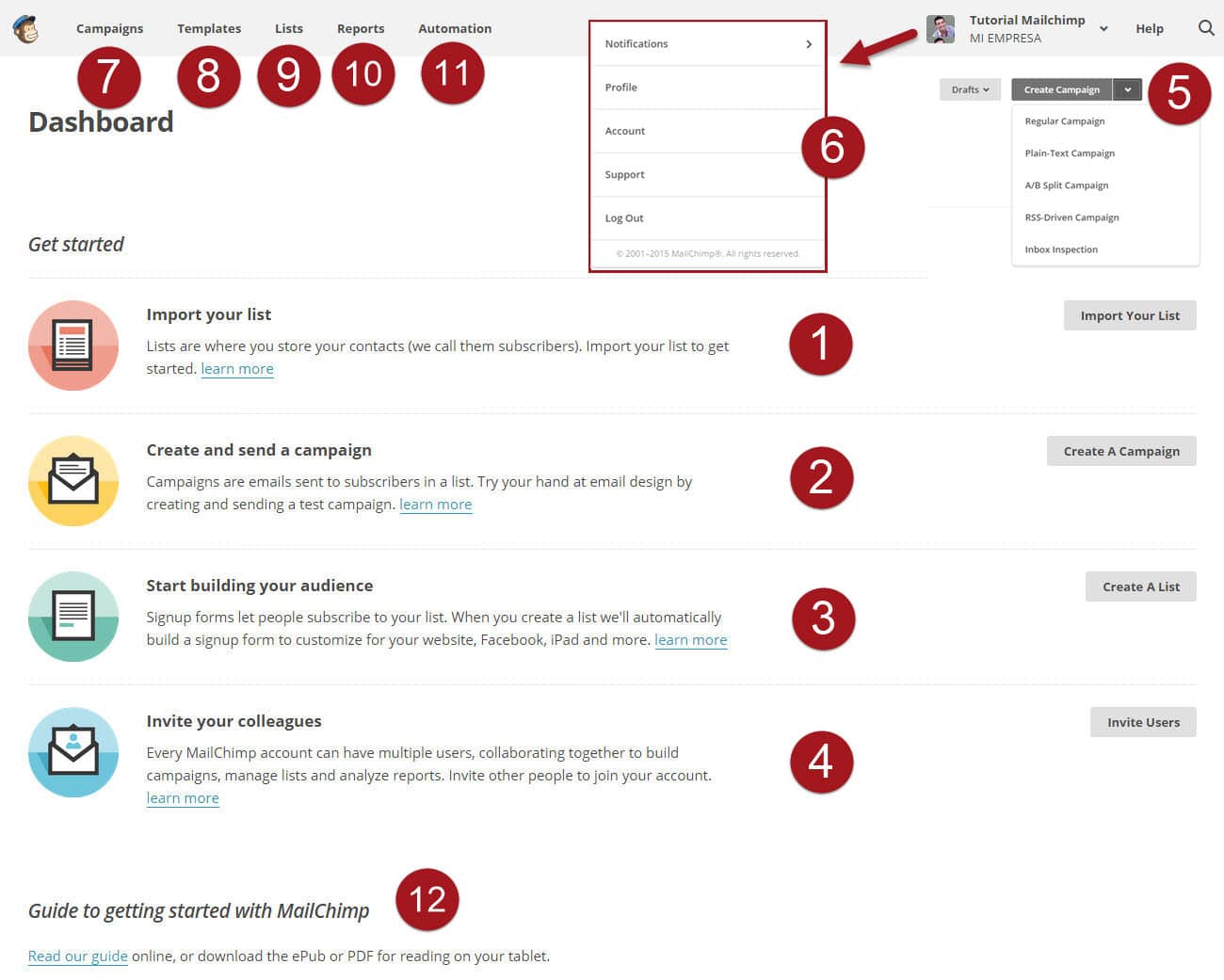 tutorial mailchimp dashboardtutorial mailchimp dashboard