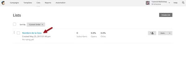 tutorial mailchimp formularios