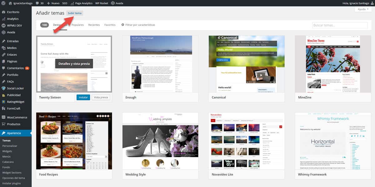 tutorial wordpress como instalar plantilla hosting propio wordpress.org